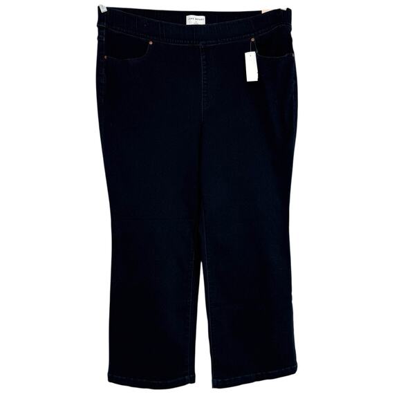 Lane Bryant Pull on Flare Jeans Plus Size 24 Dark Denim High Rise - Picture 1 of 10